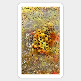 Surreal warped Wasp Nest Sticker